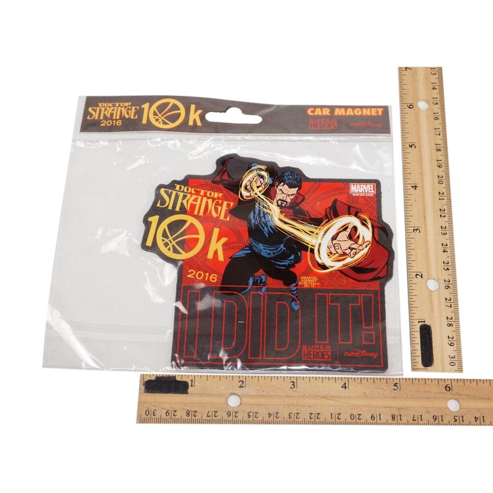 Dr Strange 10k Run Disney - Marvel Super Heroes 4.5" Fridge or Car Magnet 2016